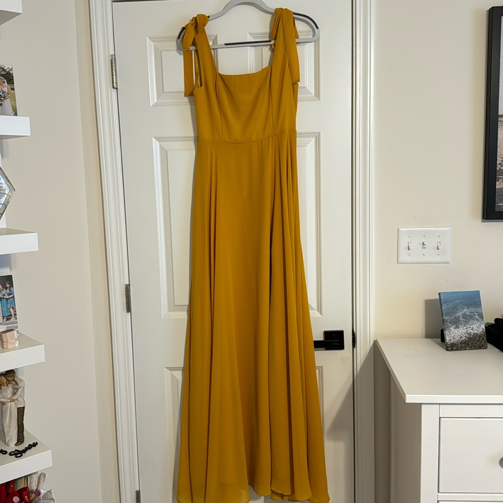 Long Mustard Yellow Dress